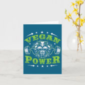 Vegan Fitness Workout I'm Vegan Wer カード (黄色い花)