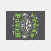 Vegan Fitness Workout I'm Vegan Wer  フリースブランケット (正面(横))