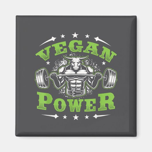 Vegan Fitness Workout I'm Vegan Wer  マグネット (正面)