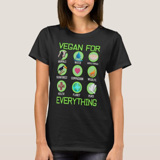 Vegan For Everything Proud Vegan 4 Tシャツ (正面)