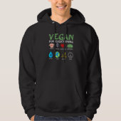Vegan For Everything Proud Vegan 5 パーカ (正面)