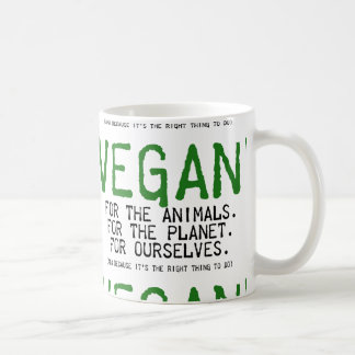 VEGAN FOR THE ANIMALS コーヒーマグカップ