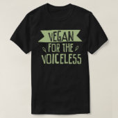 Vegan for the Voiceless Save Animals Pullover  Tシャツ (デザイン正面)