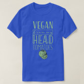 Vegan From My Head Tomatoes Proud Plant Based Herb Tシャツ (デザイン正面)