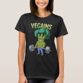 Vegan Gym Bodybuilding Vegains Tシャツ (正面)