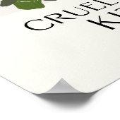 Vegan Kitchen Wall Art Cruelty Free Minimalist ポスター (角)