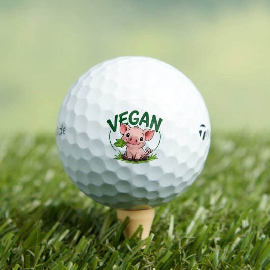 Vegan Piglet Golf Balls – Cute Animal-Friendly  ゴルフボール (インサイチュ 木)