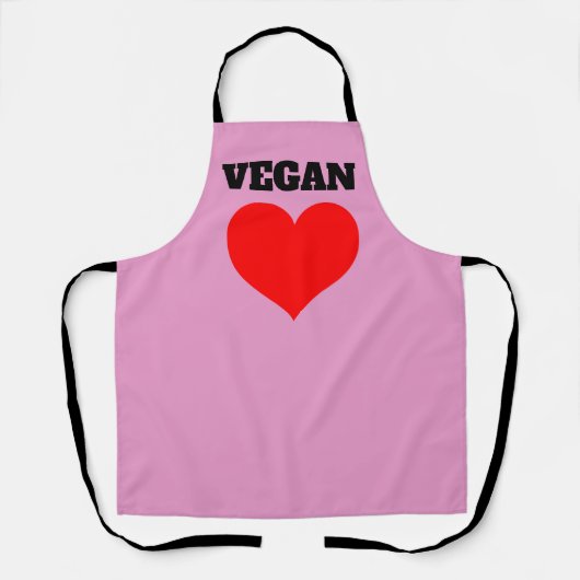 VEGAN PINK KITCHEN APRON エプロン (正面)