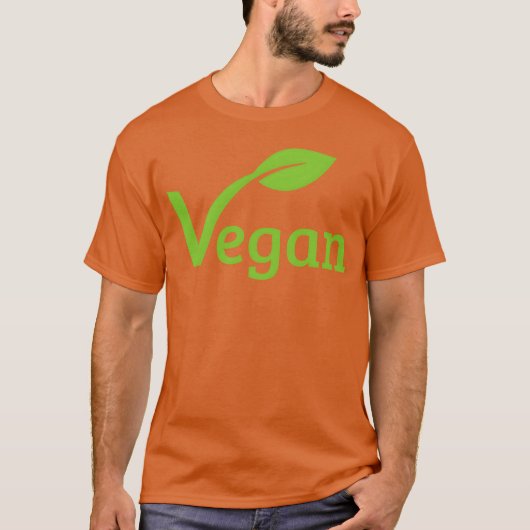 Vegan Plant Organic Green Food family Tシャツ (正面)