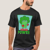 Vegan Power Vegetarian Veggies Boxing Fight Brocco Tシャツ (正面)