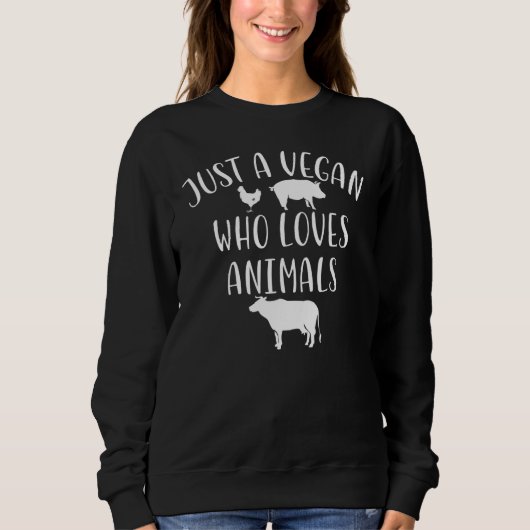 Vegan Quotes Apparel   Great Vegans Design スウェットシャツ (正面)