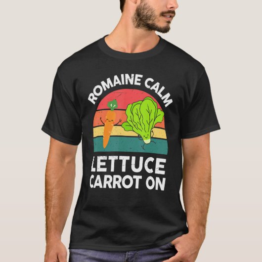 Vegan-Shirt Romaine Calm Lettuce Carrot On Funny G Tシャツ (正面)