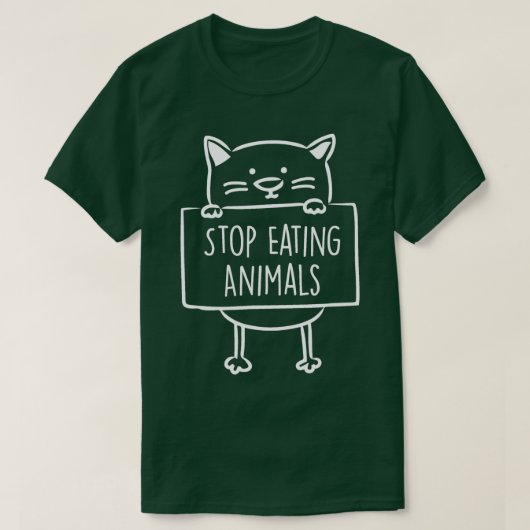 Vegan stop eating animals pro veganism vegans tシャツ (デザイン正面)