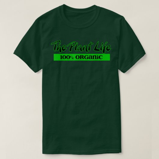Vegan The Plant Life 100 Organic Vegetable Vegetar Tシャツ (デザイン正面)