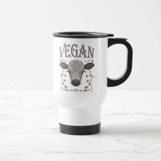 Vegan - Tiere wollen leben トラベルマグ (右)
