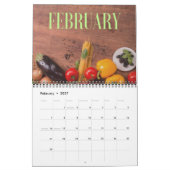 Vegan | Vegano カレンダー (2月 2027)