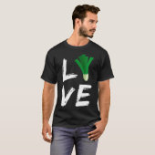 Vegan Vegetarian T shirt Love Green Onions Gardene Tシャツ (正面フル)