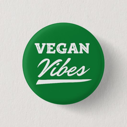 Vegan Vibes Vegetarian 缶バッジ (正面)