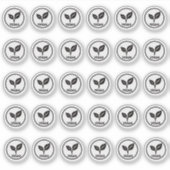 Vegan Wedding Menu Place Card Mini Meal Choice  シール (正面)