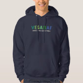 VeganAF No-Backgroundフード付きスウェットシャツ – 残虐行為なし パーカ (正面)
