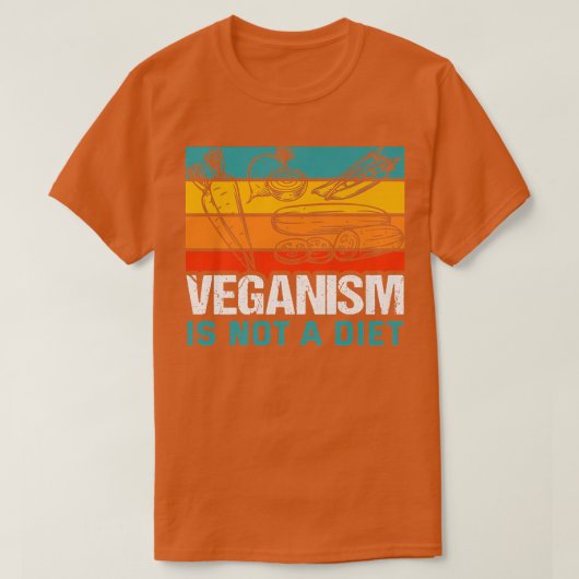 Veganismはダイエットミームビーガン植物Powered Veではない Tシャツ (デザイン正面)
