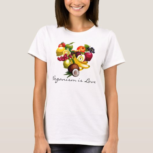 Veganismは愛です Tシャツ (正面)