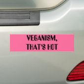 VEGANISMは、それ熱いです バンパーステッカー (車上)