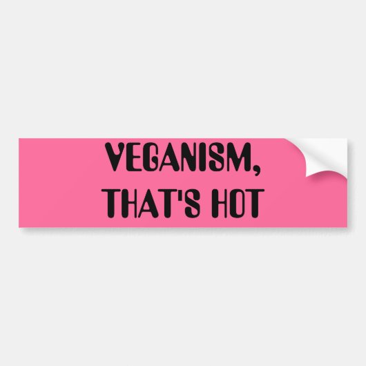 VEGANISMは、それ熱いです バンパーステッカー (正面)