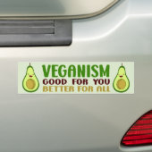 Veganism、すべての人にとってより良い、アクティビズム バンパーステッカー (車上)