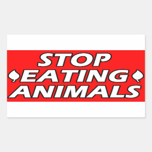 Veganism  の実行主義のステッカー の保存動物 長方形シール