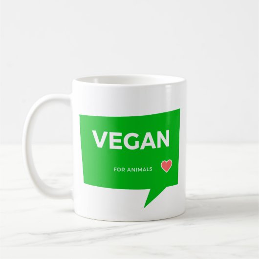 Vegano por los animales | Vegan for animals コーヒーマグカップ (左)