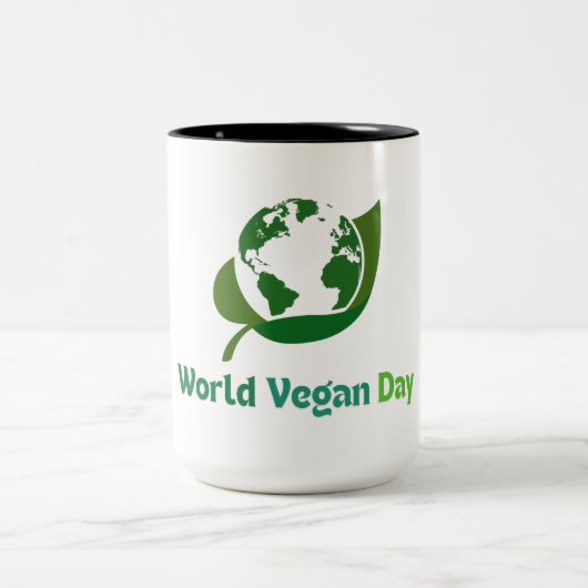 vegans day ツートーンマグカップ (中央)