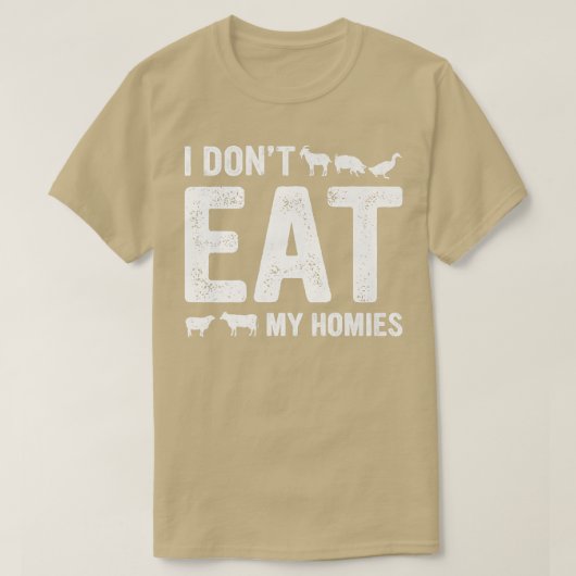 Veganuary私は私の家食べ家の世界ビーガン月ではない Tシャツ (デザイン正面)