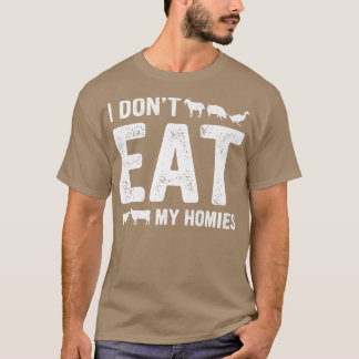 Veganuary私は私の家食べ家の世界ビーガン月ではない Tシャツ