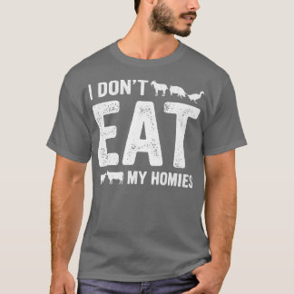 Veganuary私は私の家食べ家の世界ビーガン月ではない Tシャツ