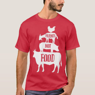 Veganuary Friends Not Food Worldビーガン月初旬Vegget Tシャツ