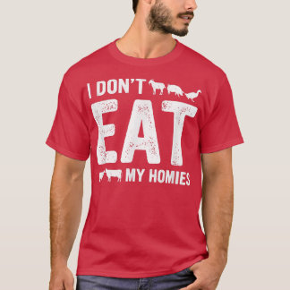 Veganuary I Dont 食べ My Homies Worldビーガン月V Tシャツ