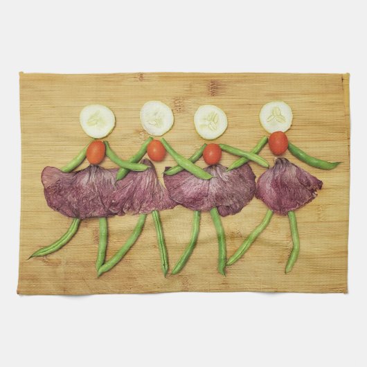 VegARTableコーラスラインキッチンタオル キッチンタオル (横)