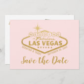 Vegasの結婚サイン写真の日付の保存 セーブザデート (正面/裏面)