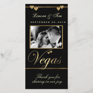 Vegasテーマ感謝していの写真カード サンキューカード