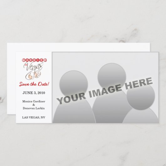 Vegas結婚したで日付を保存 セーブザデート (正面/裏面)