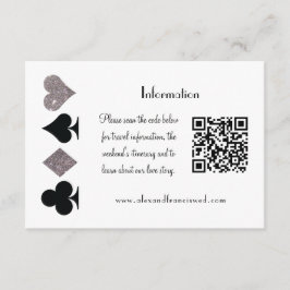 Vegas 結婚のBlack and Silver QRコード情報 エンクロージャーカード
