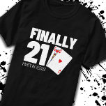 Vegas 21st Birthday – ラスベガスの誕生日パーティー Tシャツ<br><div class="desc">21歳の誕生日にラスベガスのパーティーに行く？このラスベガス21歳の誕生日デザインは、すべてのバーテンダーが最終的に法的な年齢を知らせる衣服に最適である。1つのラスベガスの週末の休暇で21歳でできることをすべて行う – あなたの最初の（法的な）飲み物を持って、いくつかの賭博を行い、おそらくラスベガスで大きな勝利を得る！</div>
