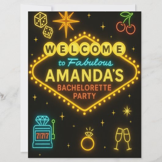 Vegas Bachelorette Party Drink Game-Take a Sip If (正面)