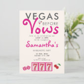 Vegas Before Vows Modern Casino Lucky Bachelorette 招待状 (スタンド正面)