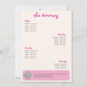 Vegas Before Vows Modern Casino Lucky Bachelorette 招待状 (裏面)