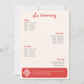 Vegas Before Vows Modern Lucky Casino Bachelorette 招待状 (裏面)