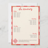 Vegas Before Vows Modern Lucky Casino Bachelorette 招待状 (裏面)