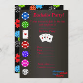 VEGAS BLKバチュラーパーティ招待状 招待状 (正面/裏面)