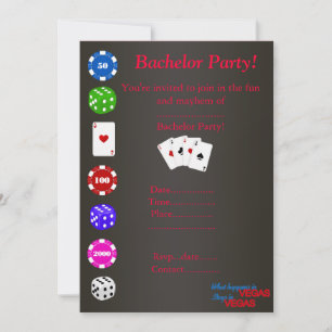 VEGAS BLKバチュラーパーティ招待状 招待状